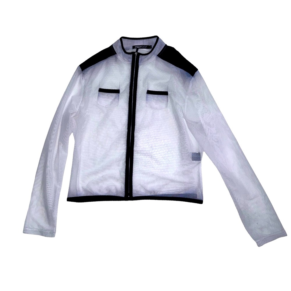 DKNY GOLF White and Black Mesh Jacket